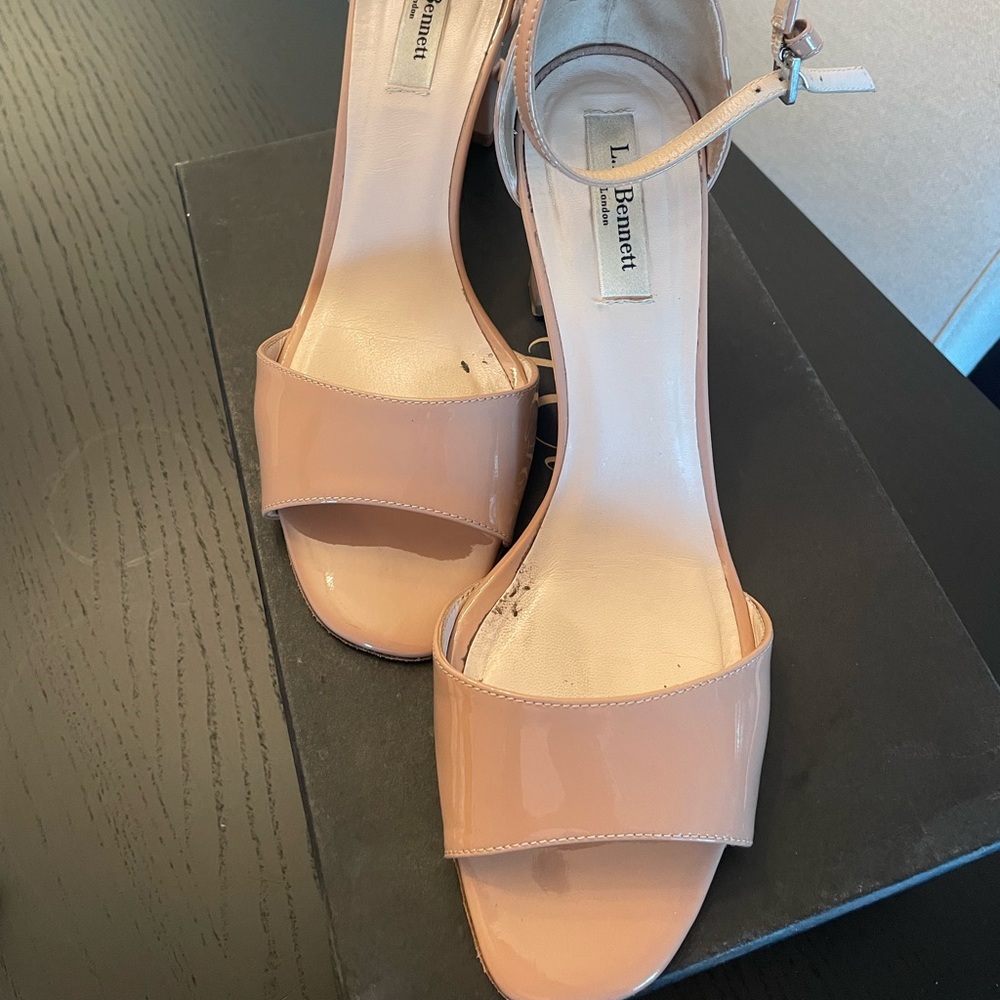 L K Bennett Nude Ankle Strap sandal